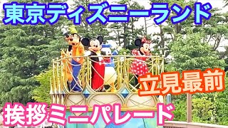 【ディズニーランド】ミッキー達のご挨拶パレード【立見最前】