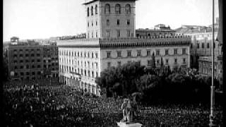 Benito Mussolini dichiara guerra alla Francia e Inghilterra - Roma 10 Giugno 1940