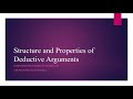 1.2 Structure and Properties of Deductive Argument