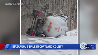 Hazardous spill in Cortland County