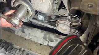 How to install iveco daily a/C stretchy fan belt.