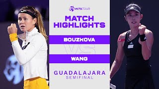 Marie Bouzkova vs. Qiang Wang | 2022 Guadalajara Semifinals | WTA Match Highlights