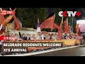 Belgrade Residents Welcome Xi's Arrival