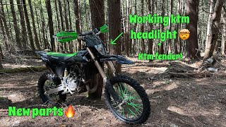 Kx100 enduro build! Ktm headlight/fender setup + other goodies!