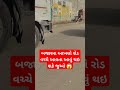 બજારમા આખલો રોડ વચ્ચે આવતા આવું થઇ શકે જુઓ 😱 trending viral reels funny