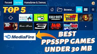 Top 5 PPSSPP Games Under 30 MB | Best Psp Games Highly Compressed Low mb