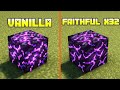 Vanilla vs Faithful x32 | Texture Comparison [ 4K 60FPS ]