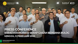 Press Conference Rapat Koordinasi Serap Gabah Bersama Bulog