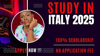 STUDY IN ITALY 2025#100% SCHOLARSHIP#NO APPLICATION FEE#GENOVA#