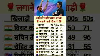 वनडे में सबसे ज्यादा शतक लगाने वाले खिलाड़ी #cricket #sachintendulkar #viratkohli #shortsvideo#video