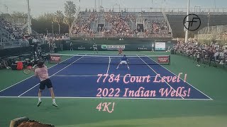 [Tennis Family] 4K Court Level! Tsitsipas playing doubles! 2022 Indian Wells! 西西帕斯双打！