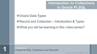 oracle plsql records and collections introduction to oracle collections