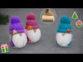 They are adorable❄️Gnomes made from yarn and toilet paper rolls🎄Christmas ideas DIY☃️