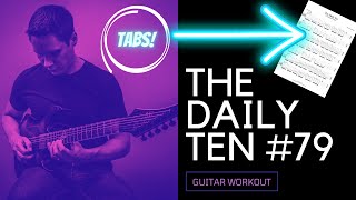 *GUITAR WORKOUT*  The Daily Ten #79: Hybrid Picking Sequence In A Minor