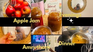 New Year Resolution|Apple Jam #homemade|Amrutham| simple Lunch Dinner Recipes #teluguvlogs