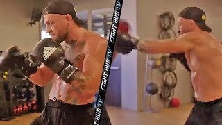 CONOR MCGREGOR THROWING SOUL SNATCHING COUNTERS ON THE PADS AS HE WORKS TOWARDS RETURN TO OCTAGON