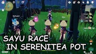 So Me and My Friend Made Sayu Race Track in Serenitea Pot..