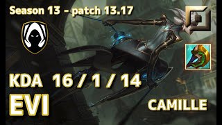 【JPサーバー/M1】TH Evi カミール(Camille) VS グウェン(Gwen) TOP - Patch13.17 JP Ranked【LoL】