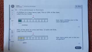 MyMaths Modelling Percentages Q2