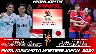 FINAL | Alfian / Ardianto vs Takuro Hoki / Yugo Kobayashi | Kumamoto Masters Japan 2024 BADMINTON