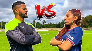 FOOTBALL CHALLENGES VS FEMALE MESSI ⚽️🔥