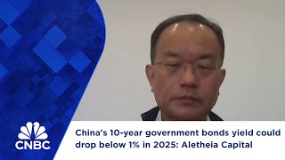 China's 10-year government bonds yield could drop below 1% in 2025: Aletheia Capital