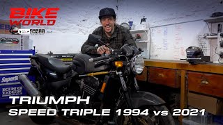 Triumph Speed Triple, the original Streetfighter: 1994 vs 2021