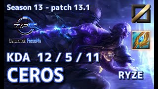 【JPサーバー/P1】DFM Ceros ライズ(Ryze) VS カサディン(Kassadin) MID - Patch13.1 JP Ranked【LoL】