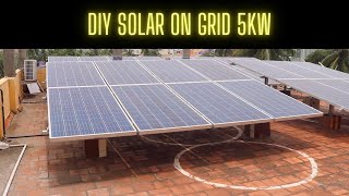 DIY SOLAR ONGRID 5KW COMPLETE TUTORIAL VIDEO FOR BEGINNERS