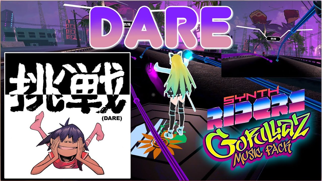 Dare By Gorillaz 4k Synthriders Youtube Music