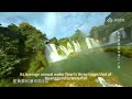 航拍中国：广西省德天跨国瀑布风景aerial china scenery of the cross border waterfall in detian guangxi province