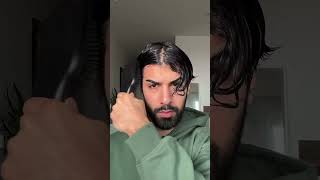 Men’s middle-part hair tutorial! #hair