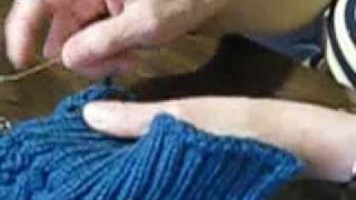 Knitting Class 06/ 24 /09 前後兩片 脅部縫合 ２