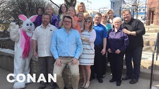 The Easter Bunny Photobombed Andy Richter's Family | CONAN on TBS