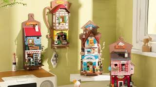 Rolife Lazy Coffee House DIY Wall Hanging Miniature House Kit