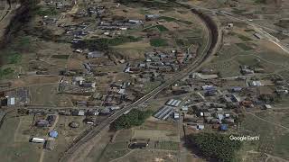 Google Earth　新府駅（山梨県）しんぷ　中央本線