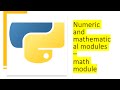 math module - Mathematical functions | Python by examples | #python