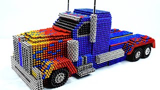 DIY - How To Make Transformers Optimus Prime Truck From Magnetic Balls ASMR (Amazing videos)