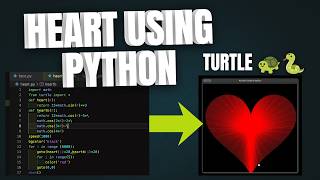 Making visual art with Python Turtle Graphics ❤️ #coding