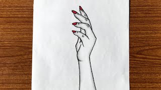 Hands drawing tutorial for beginners easy // Easy drawings // हाथ खींचना // güzel çizim