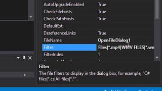 Filter OpenFileDialog Extension