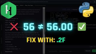 Stop WA on HackerRank: Finding the Percentage — Python :.2f Fix