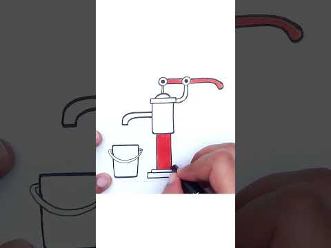 Draw A Hand Water Pump - YouTube