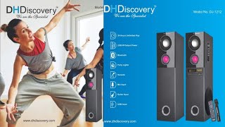 DH Discovery DJ 1212 2000 W Bluetooth Tower Speaker (Black, 2.0 Channel)