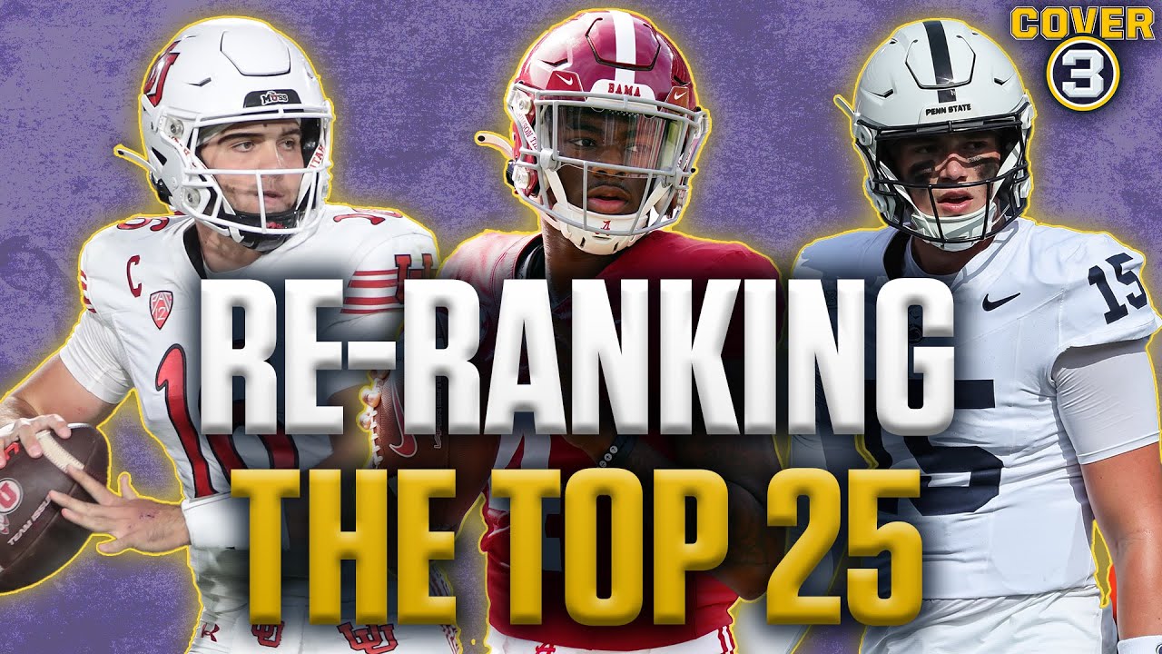 Re-ranking The AP Top 25 College Football Poll! Alabama, Utah And Penn ...