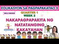 ESP 3 || QUARTER 1 WEEK 2 | MELC-BASED | NAKAPAGPAPAKITA NG NATATANGING KAKAYAHAN