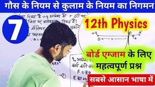 Class 12 Physics । गॉस के नियम से कूलाम के नियम का निगमन । coulombs law from gauss law  ।Shivom sir