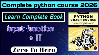 # 17 | Input Function in Python Explained | Learn Python Step-by-Step With Book | Start 2026