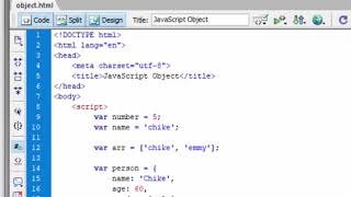 Javascript Tutorial -31- Object Introduction