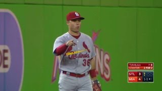 STL@MIA: Diaz unleashes strong throw to get Stanton